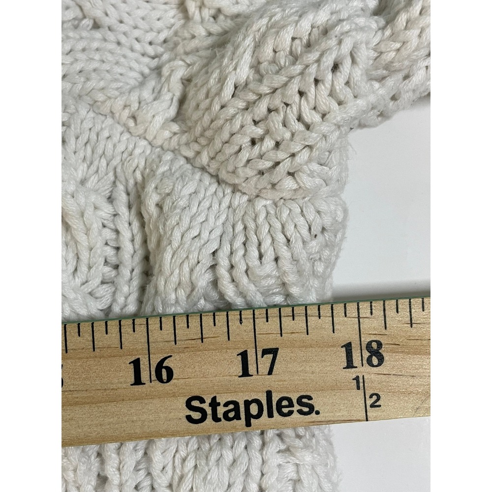 Vineyard Vines Cable Knit Cotton Sweater Women's Size M Crew Neck Long Sleeve - Picture 7 of 7